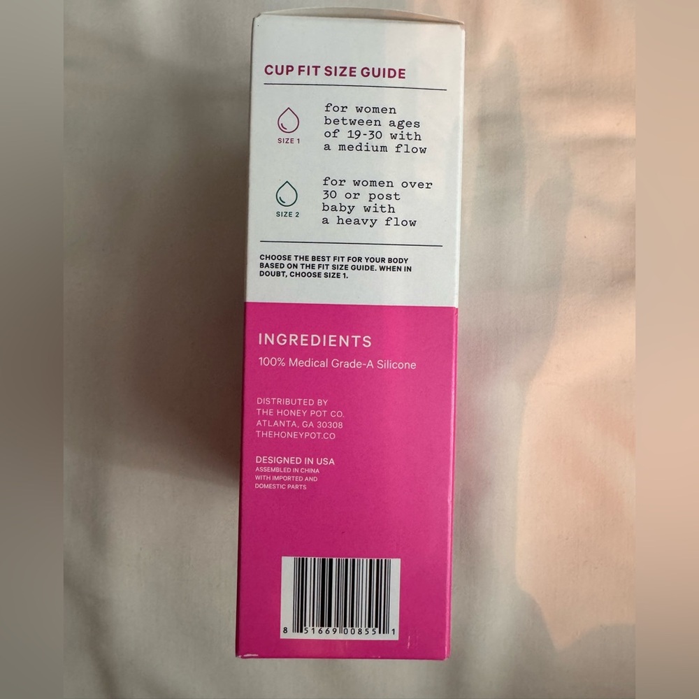 The Honey Pot Red Menstrual Cup - Size 1 - Picture 2 of 4